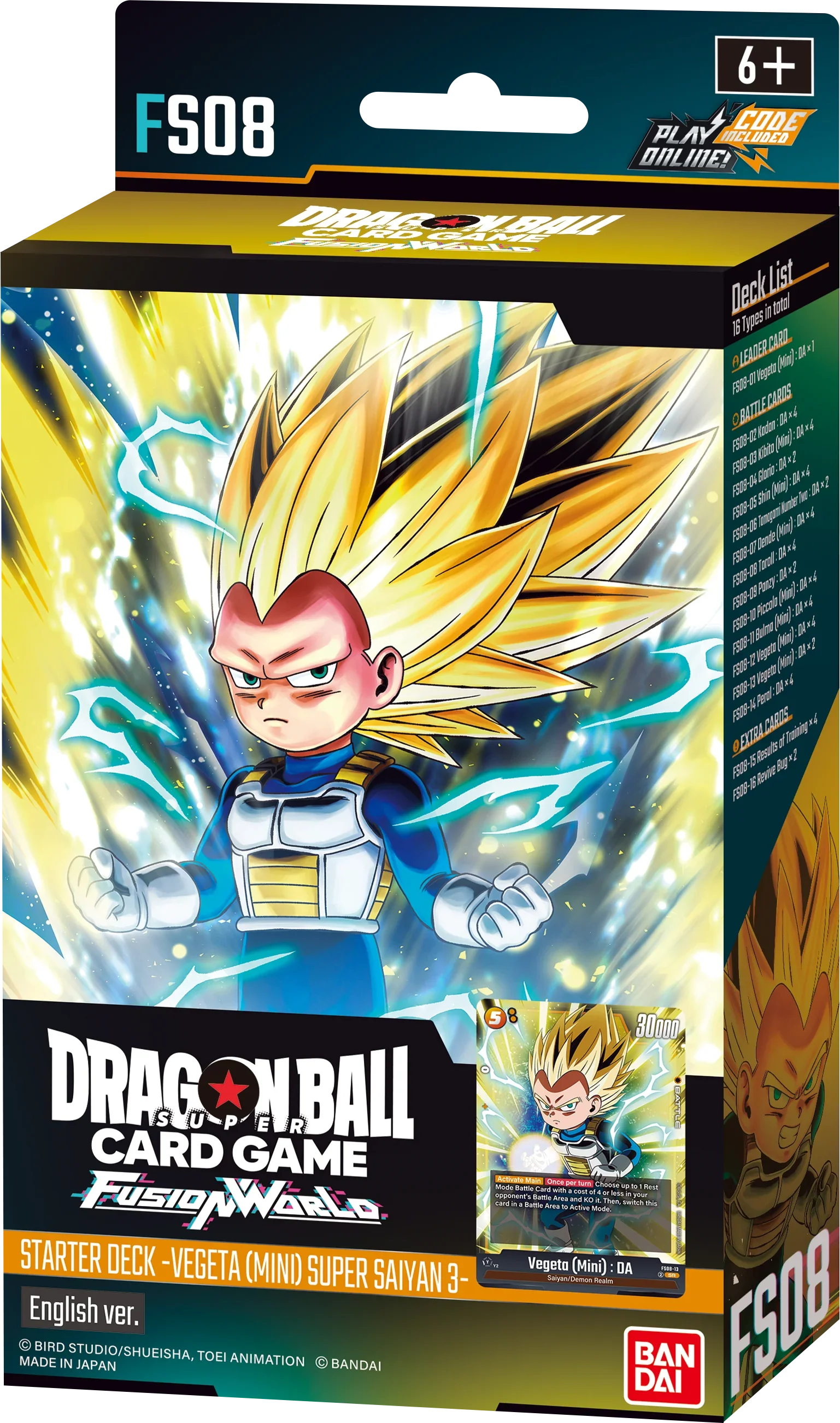 Dragon Ball Super CG Fusion World – Starter Deck – Vegeta (Mini) Super Saiyan 3 (FS08)