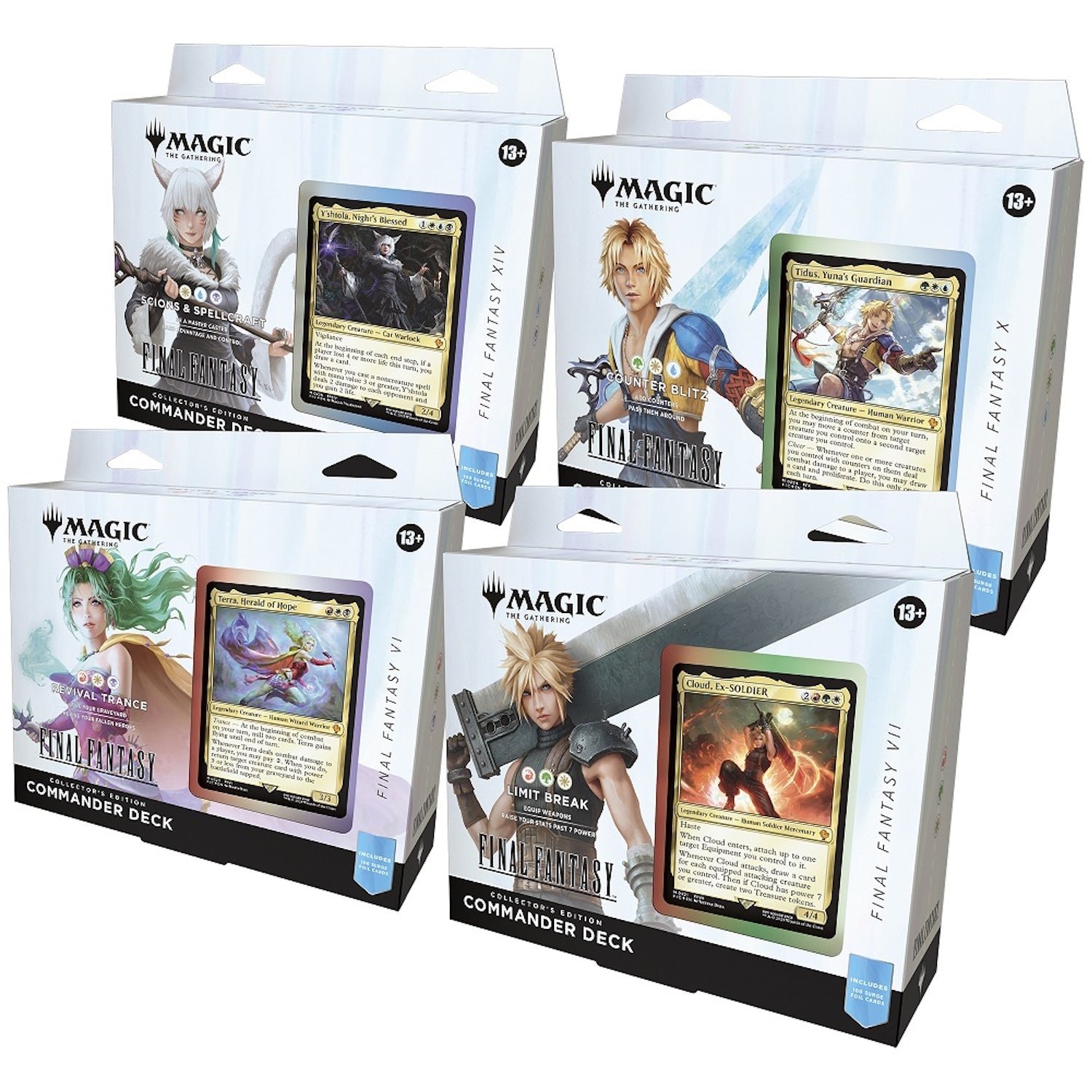 Magic: The Gathering TCG: Final Fantasy Collector Premium Edition Commander Decks – Includes All 4 Surge Foil Decks