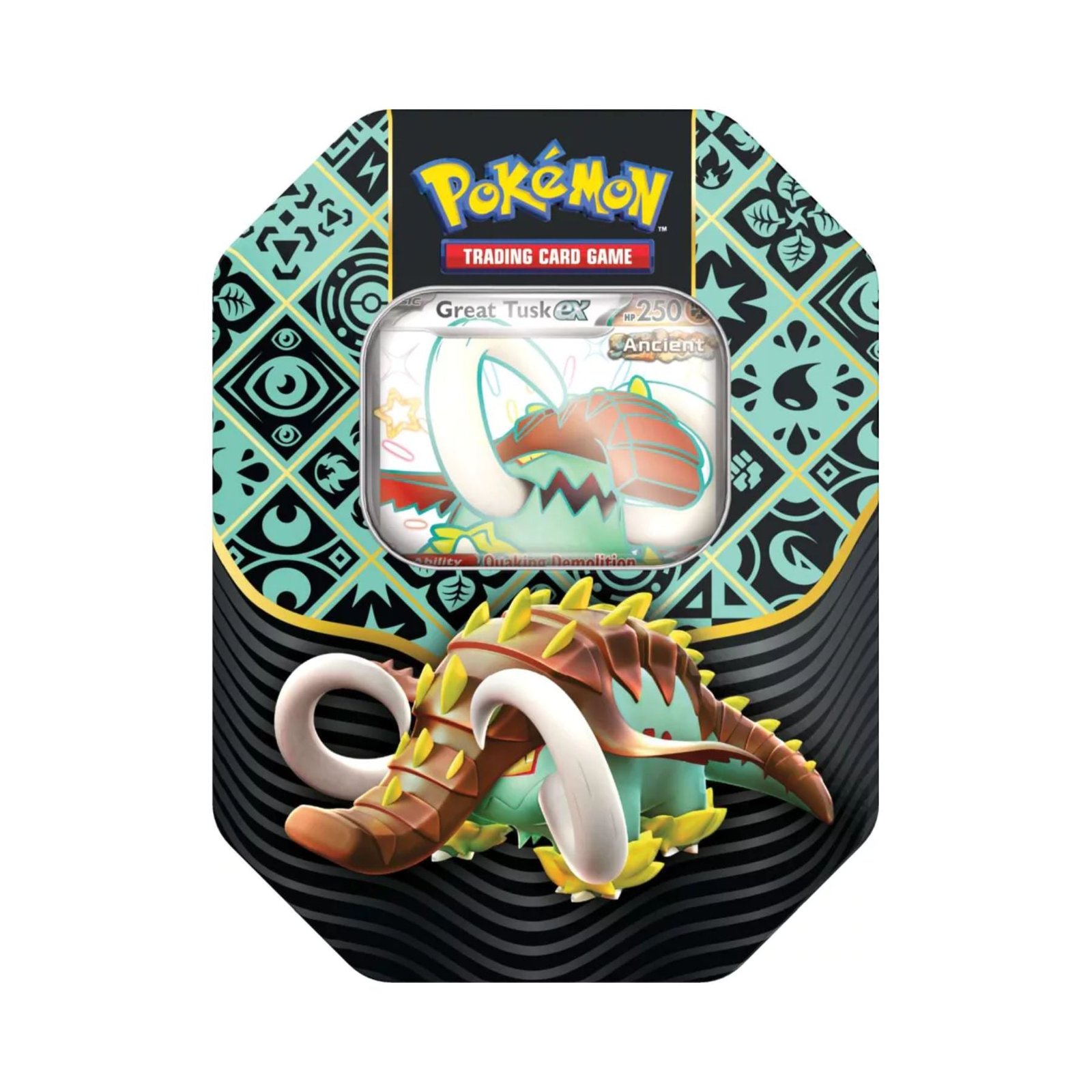 Pokemon – Paldean Fates – Great Tusk EX Tin