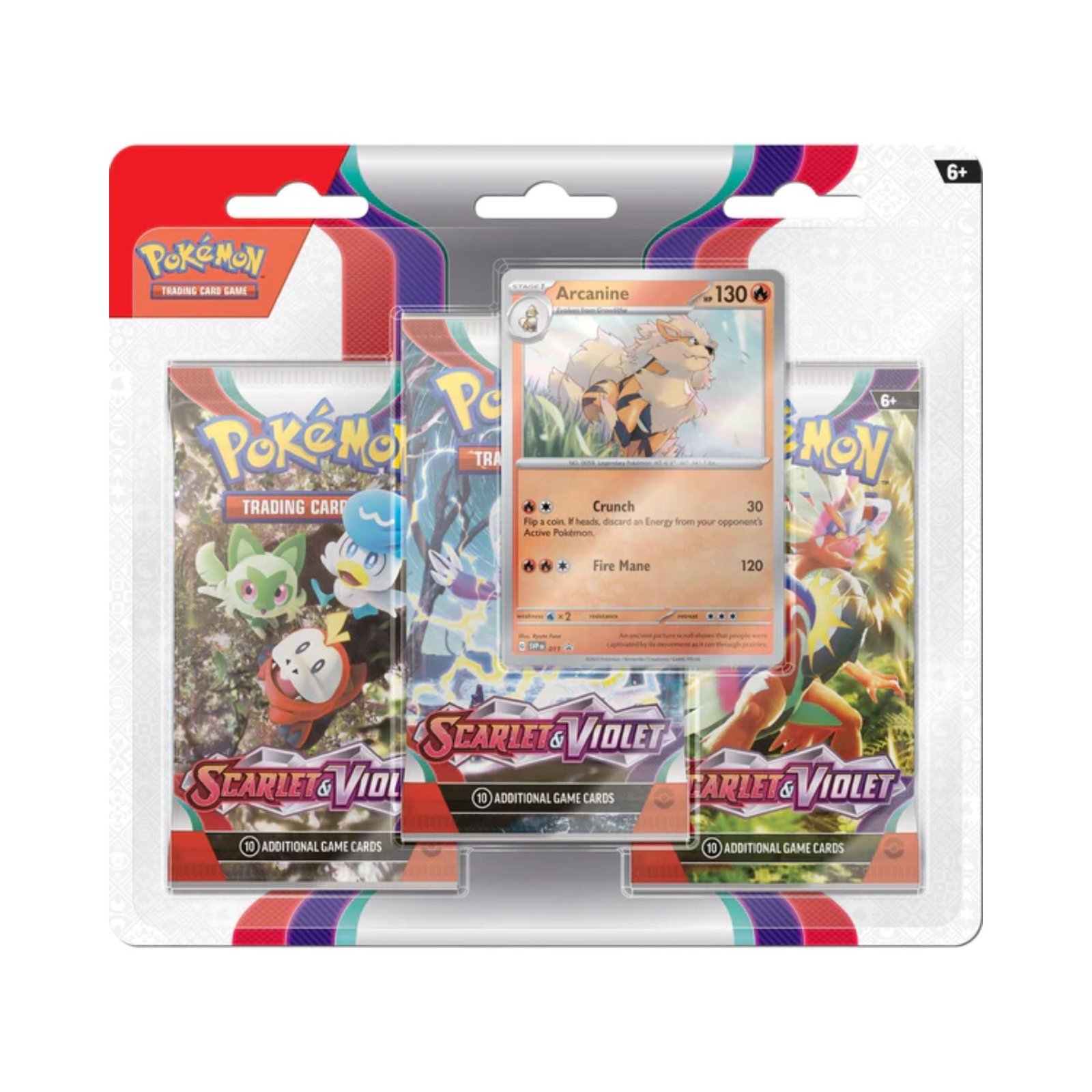 Pokemon – Scarlet & Violet – 3 Pack Blister – Arcanine