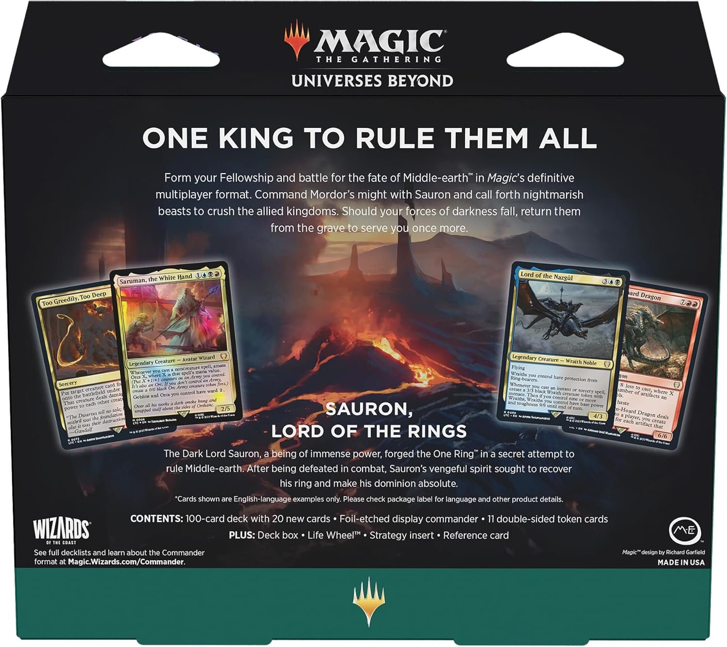 Magic: The Gathering MTG TCG: The Lord of the Rings Commander Deck - The Hosts of Mordor - Image 2