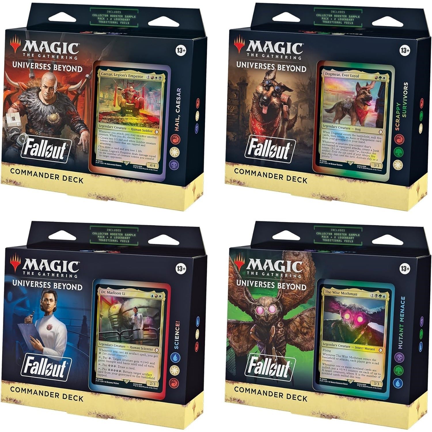 Magic: The Gathering TCG: Fallout Commander Decks – Set of 4