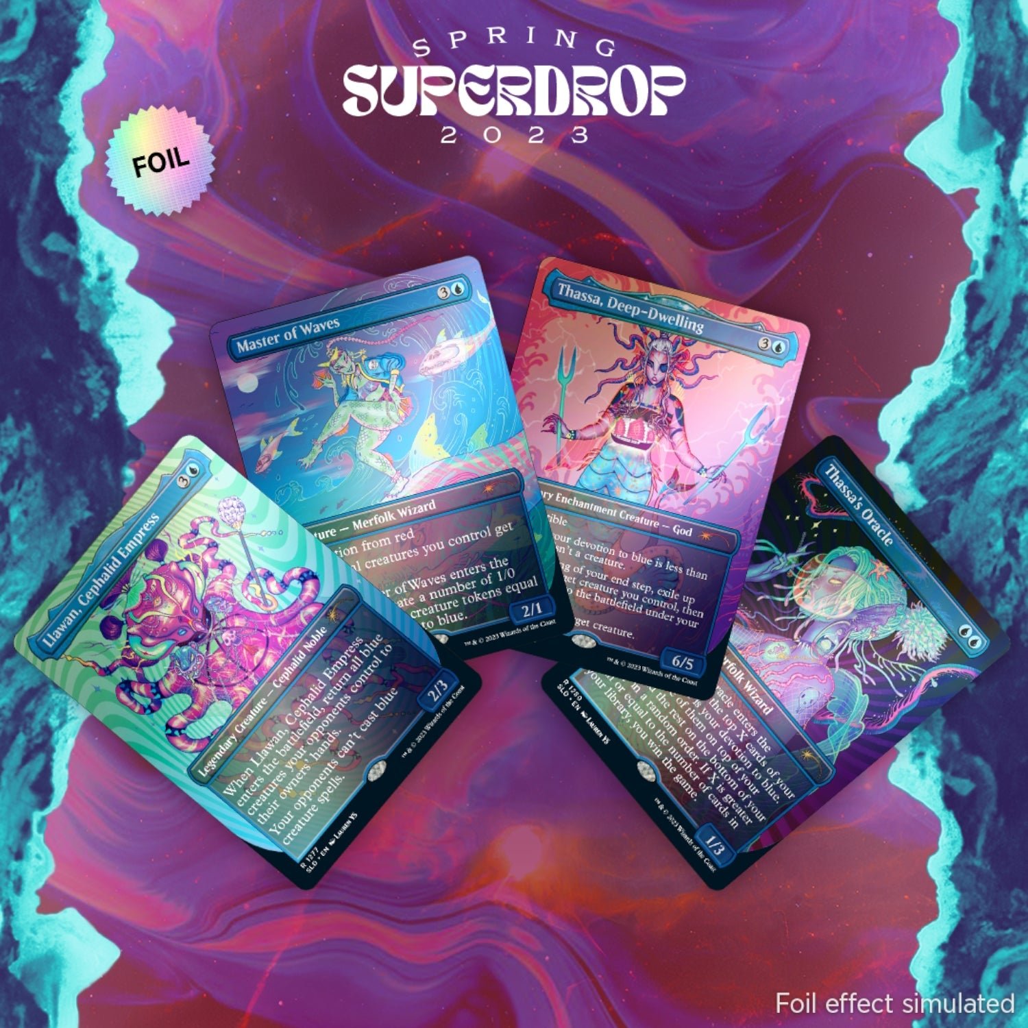 Magic: The Gathering TCG – Secret Lair Spring Superdrop 2023 – Cool Ocean Breeze – Foil Edition