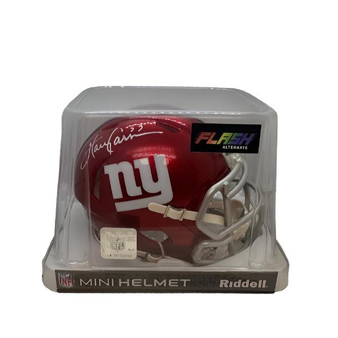 Autographed Mini Helmet: Harry Carson – NY Giants – Flash