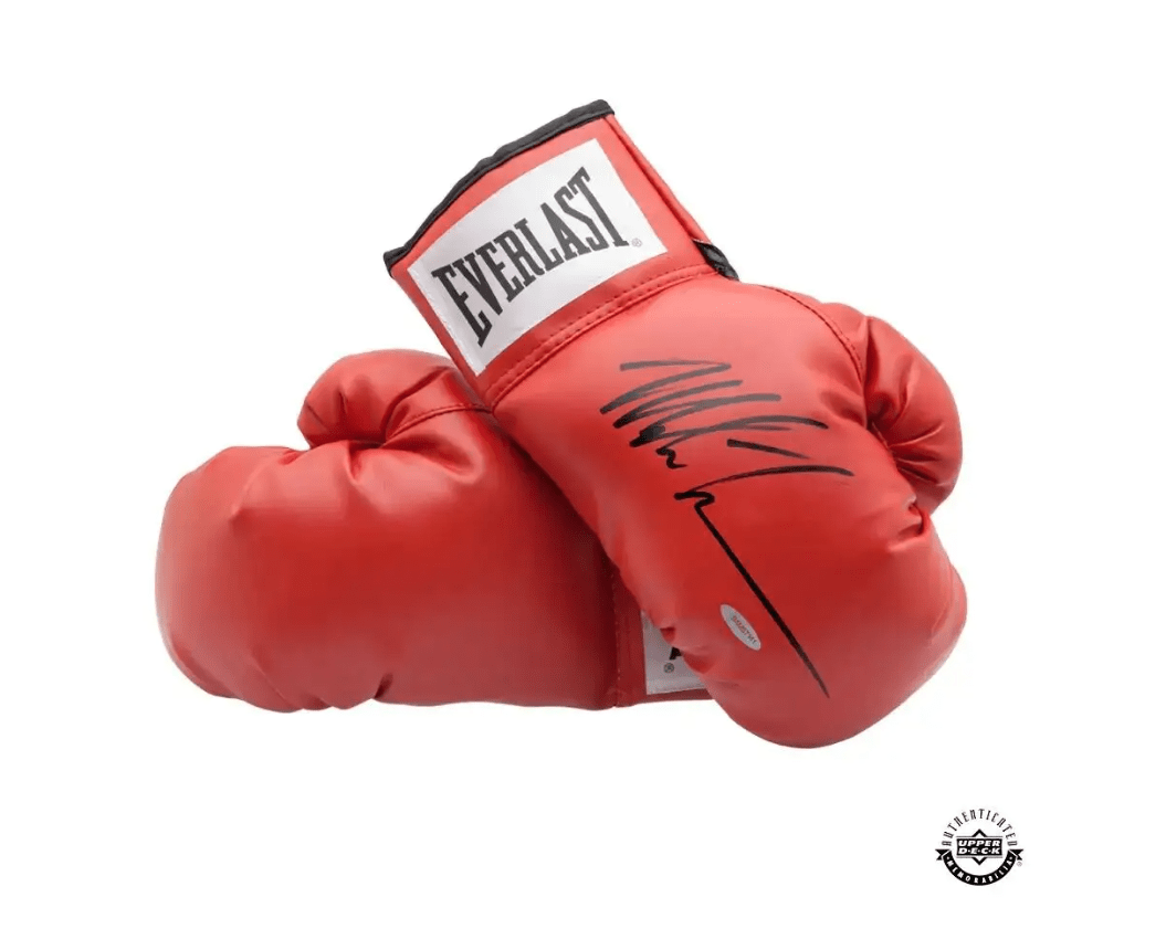 Mike Tyson Everlast Red Autograph Boxing Gloves No Inscription