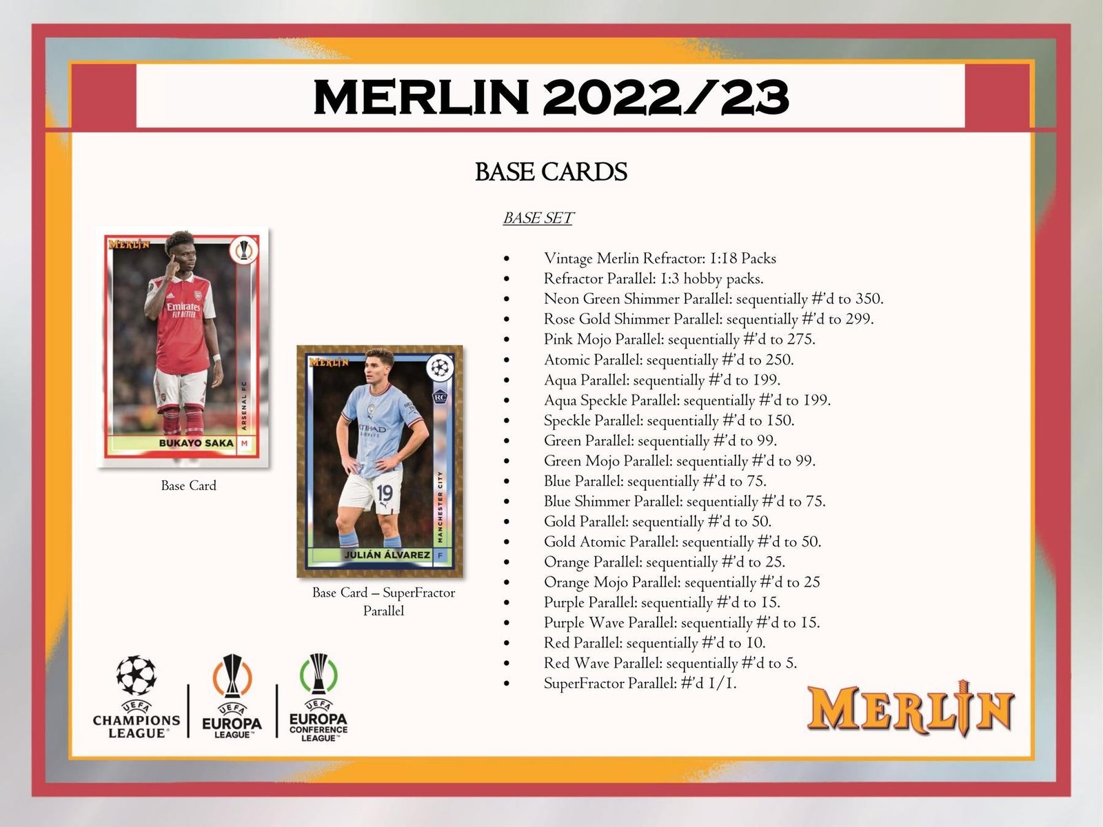 2022/23 Topps UEFA Club Competitions Merlin Chrome Soccer Hobby - Image 5