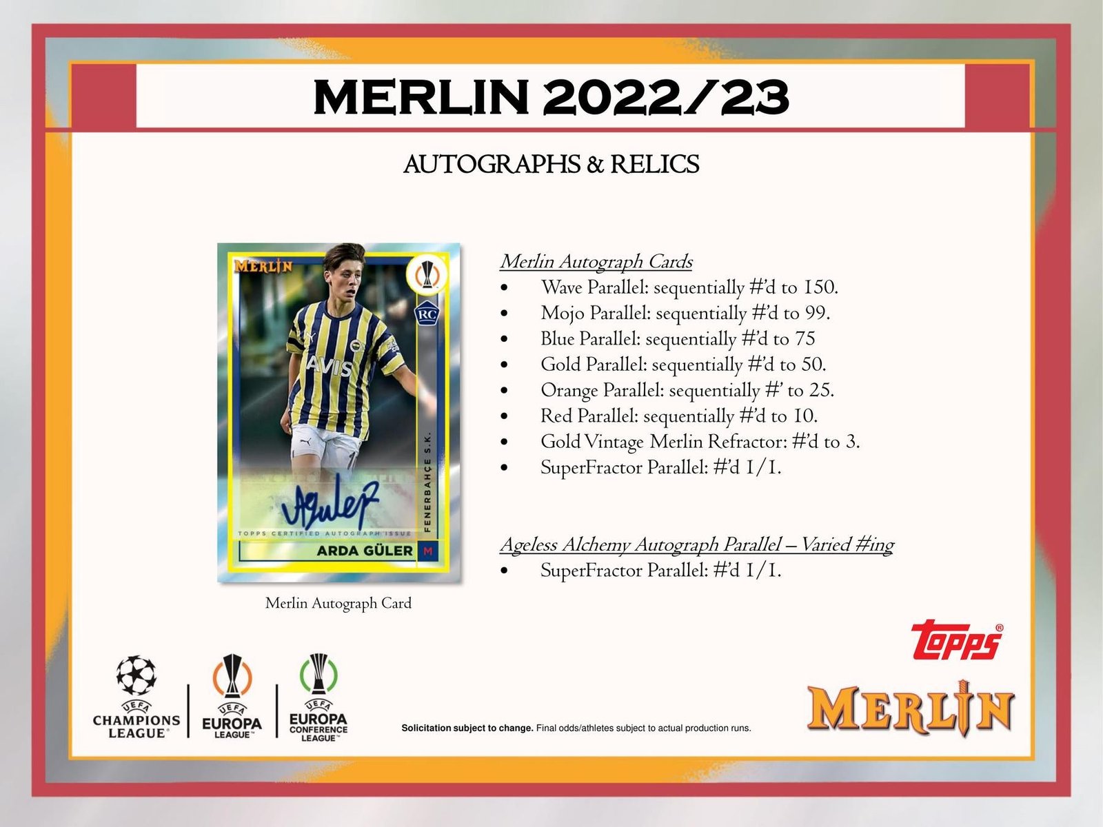 2022/23 Topps UEFA Club Competitions Merlin Chrome Soccer Hobby - Image 7