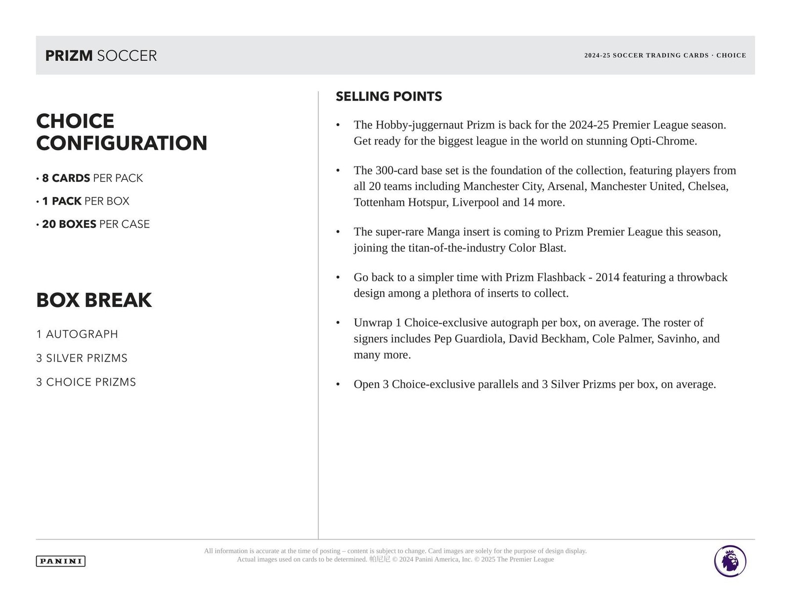 2024/25 Panini Prizm Premier League EPL Soccer Choice - Image 10