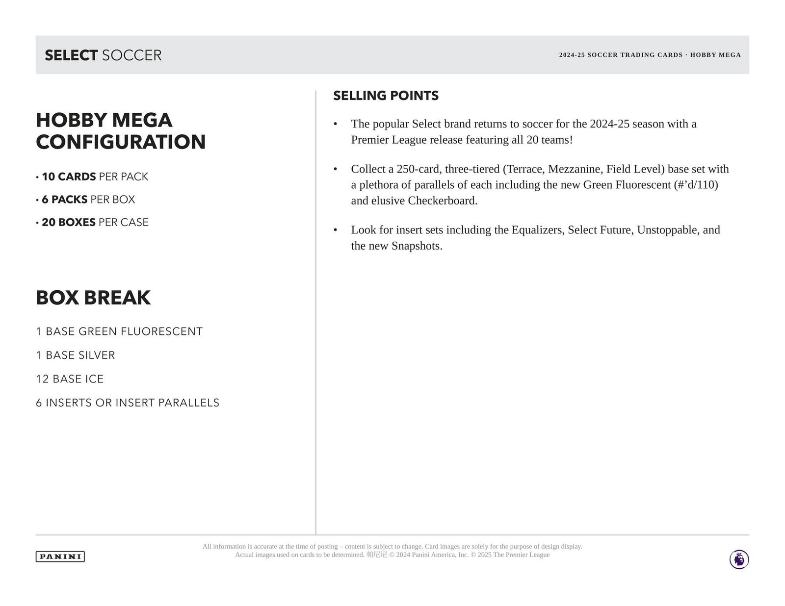 2024/25 Panini Select Premier League EPL Soccer Hobby Mega - Image 5