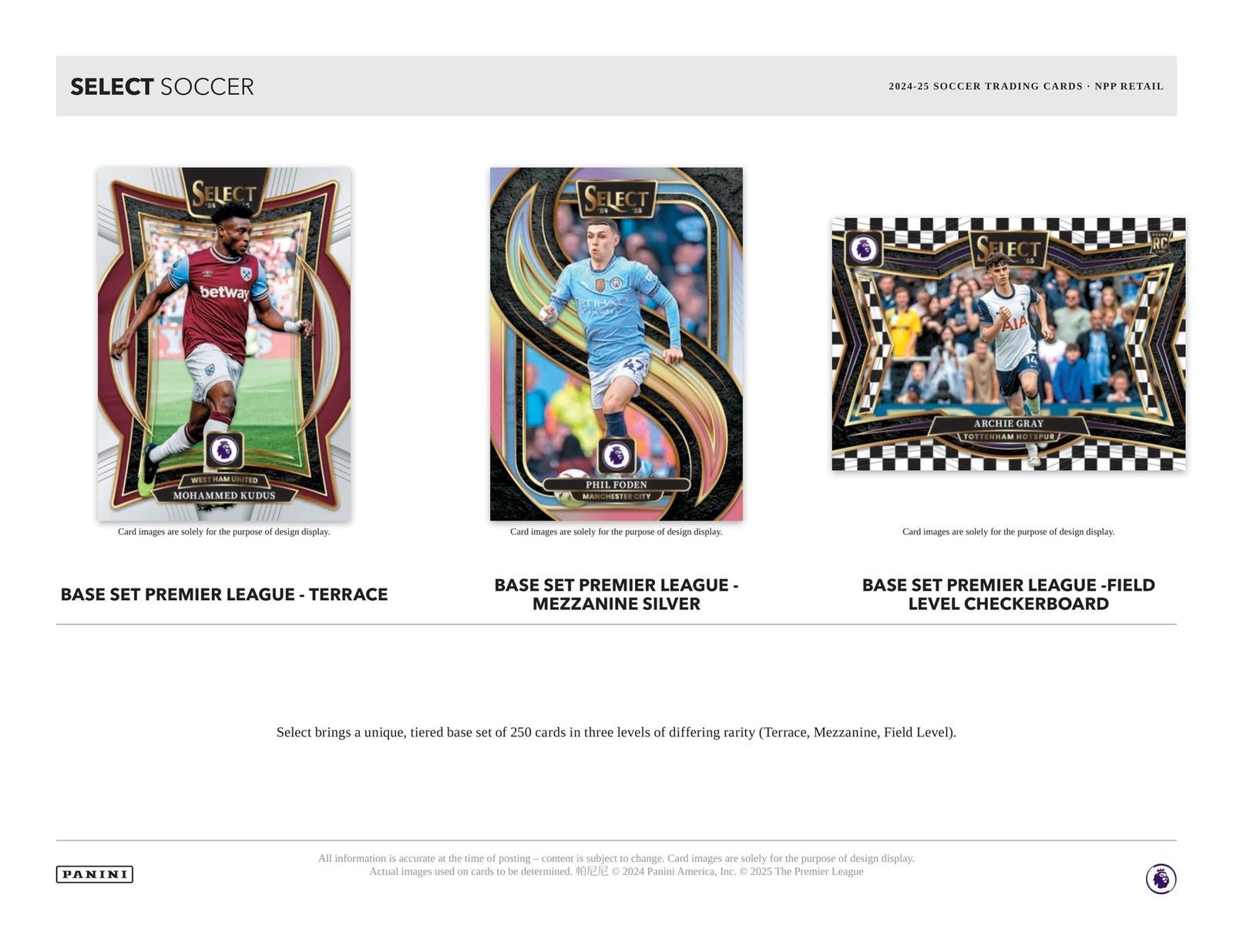 2024/25 Panini Select Premier League EPL Soccer 6-Pack Blaster - Image 3