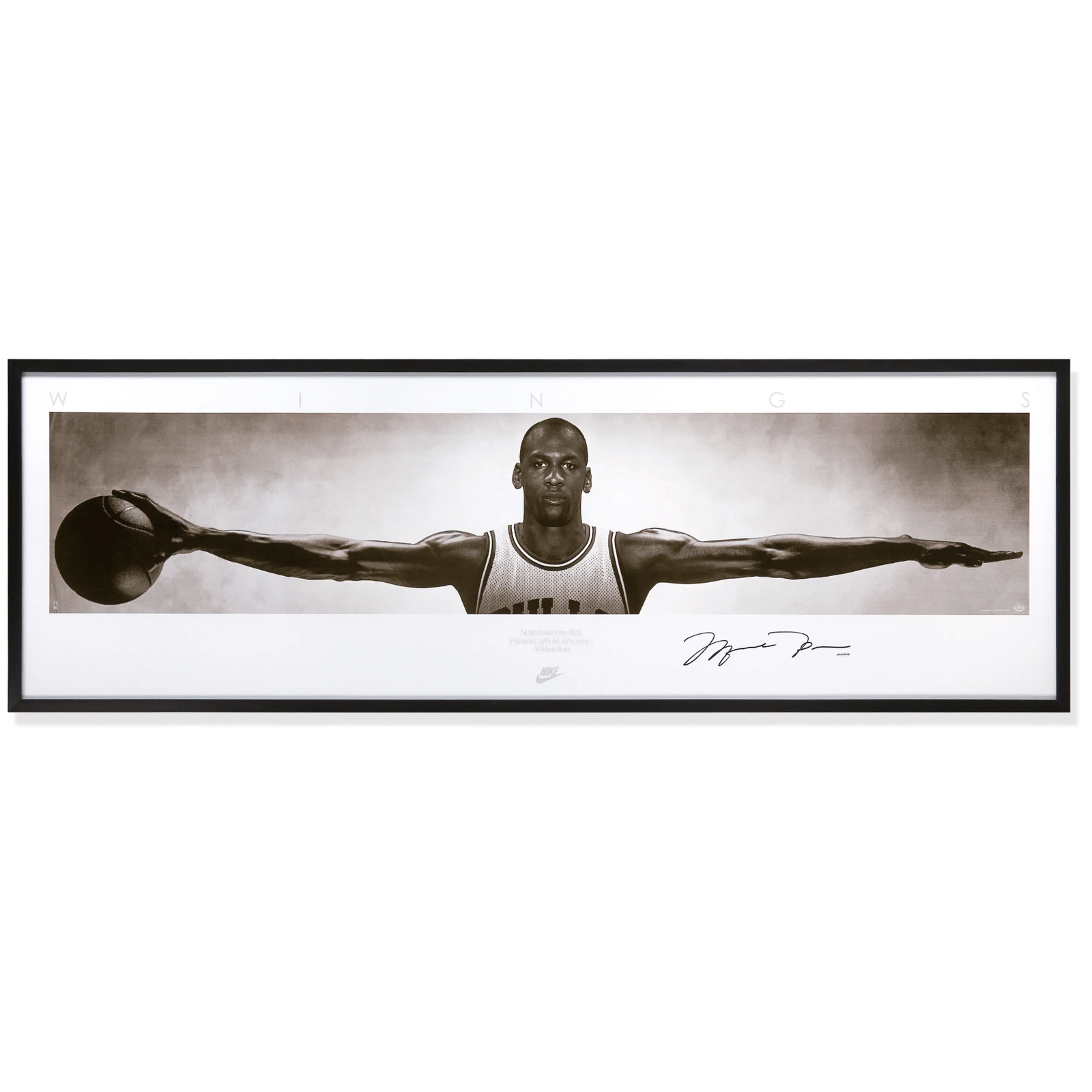 Michael Jordan Autographed “Wings” Poster Framed