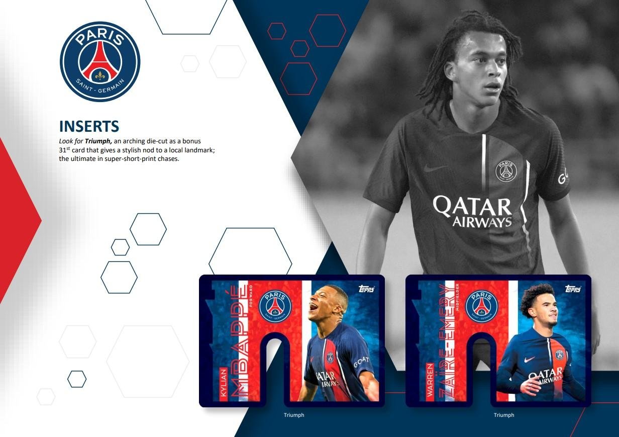 2023/24 Topps Paris Saint-Germain PSG Team Set Soccer - Image 5