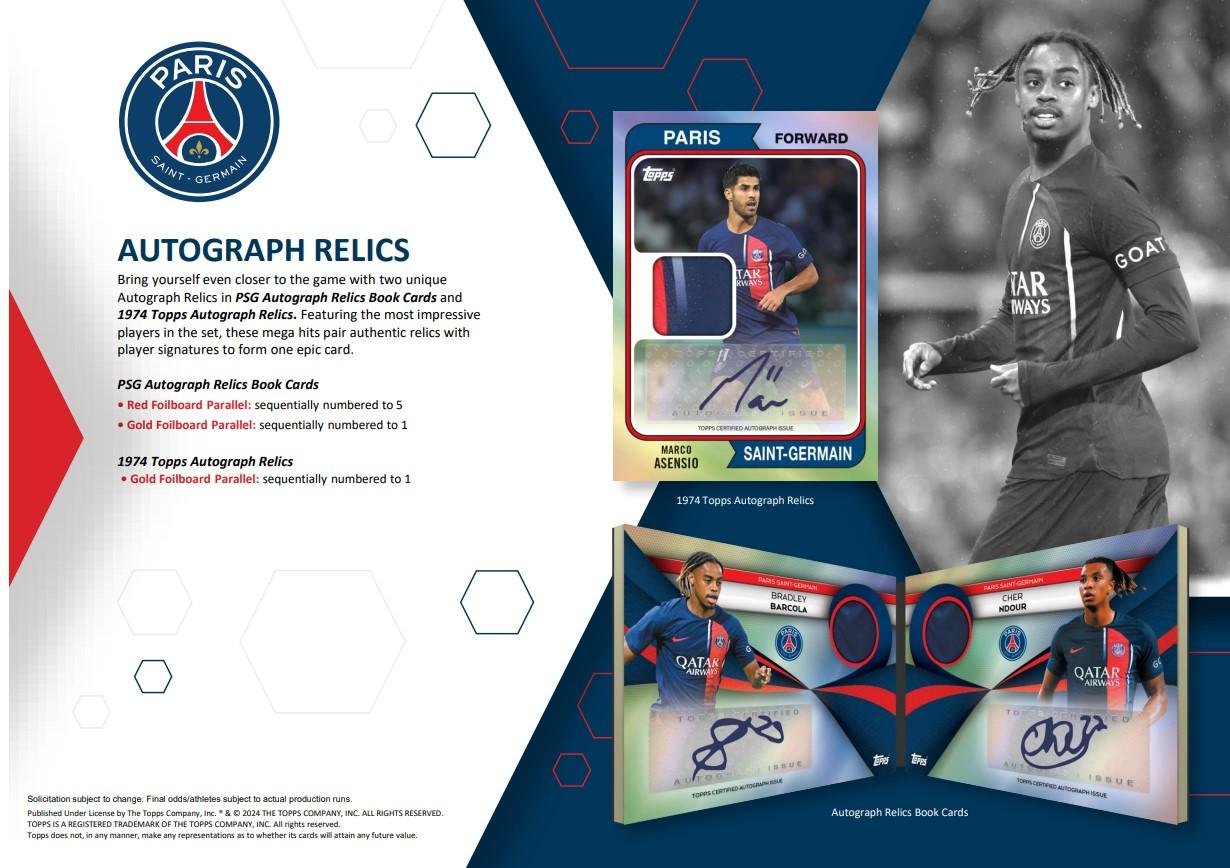 2023/24 Topps Paris Saint-Germain PSG Team Set Soccer - Image 8