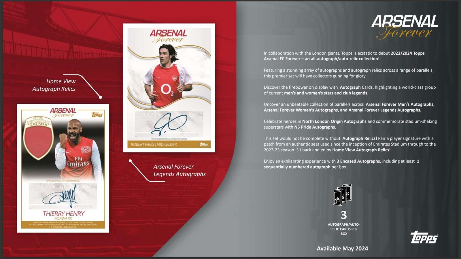 2023/24 Topps Arsenal FC Forever Soccer Hobby - Image 3