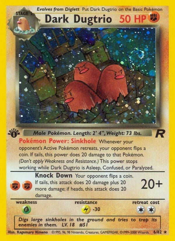 Dark Dugtrio (6) (6) (TR)