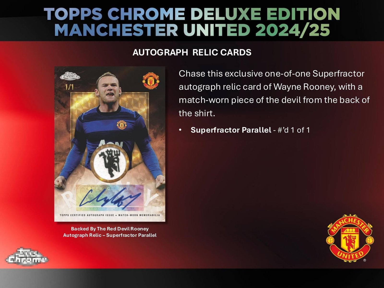 2024/25 Topps Chrome Manchester United Deluxe Edition Soccer Hobby - Image 17