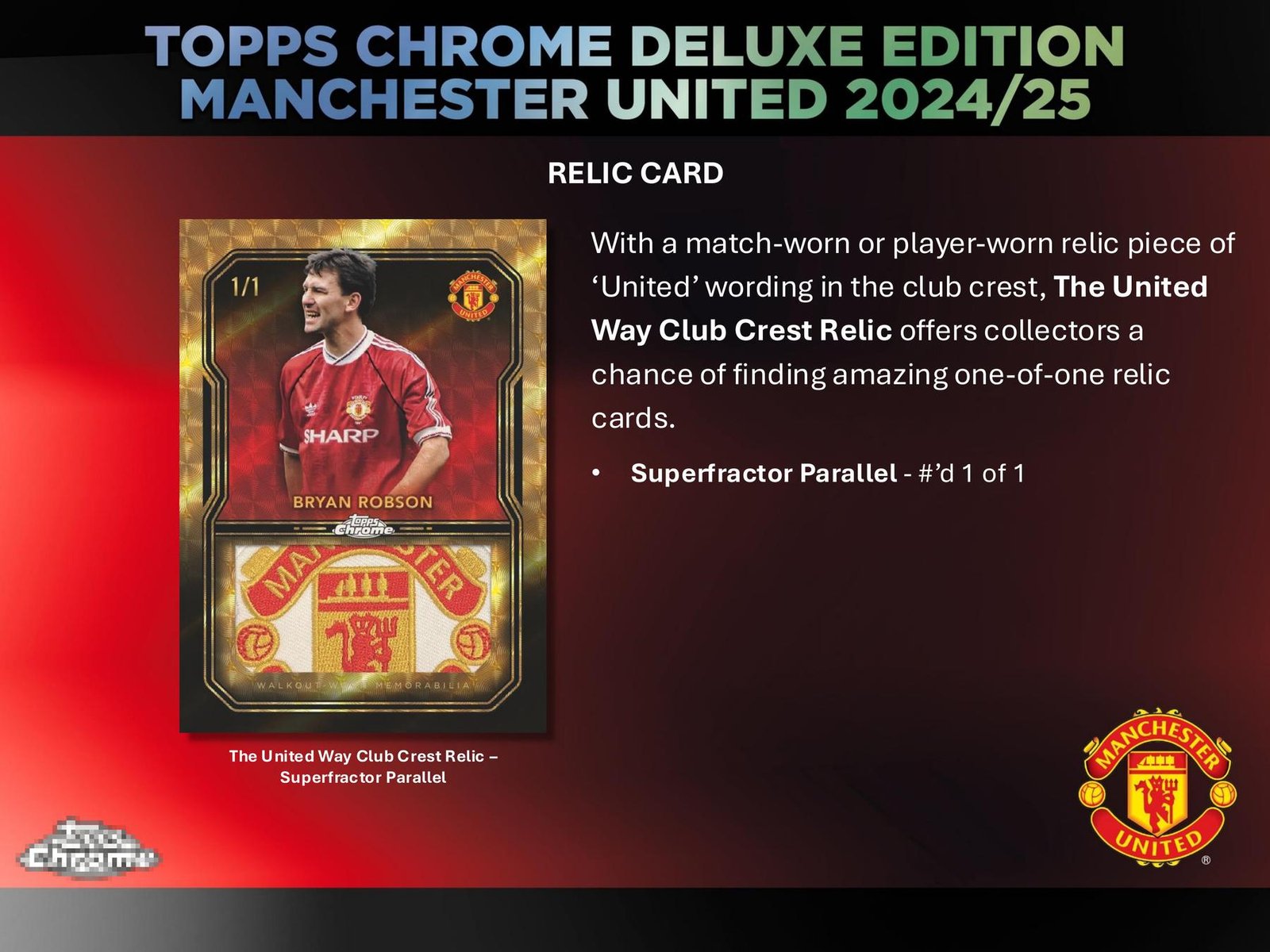 2024/25 Topps Chrome Manchester United Deluxe Edition Soccer Hobby - Image 19