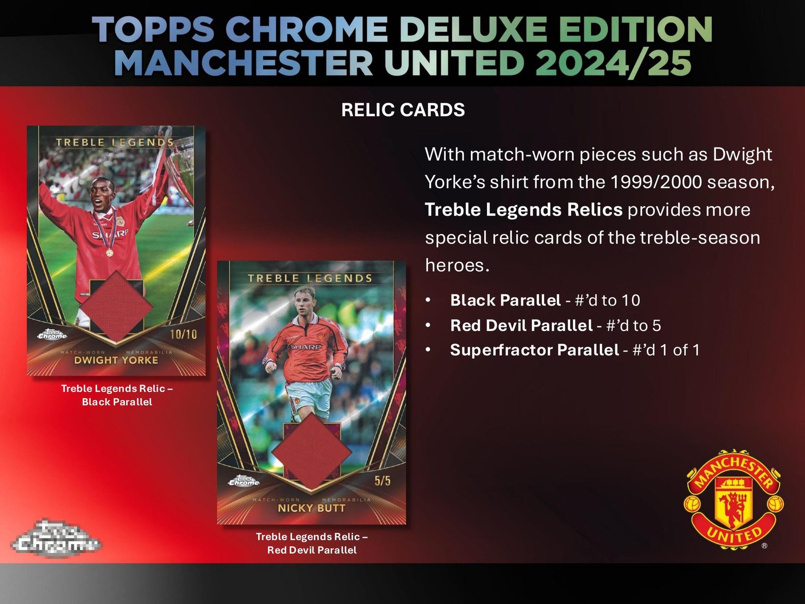 2024/25 Topps Chrome Manchester United Deluxe Edition Soccer Hobby - Image 20
