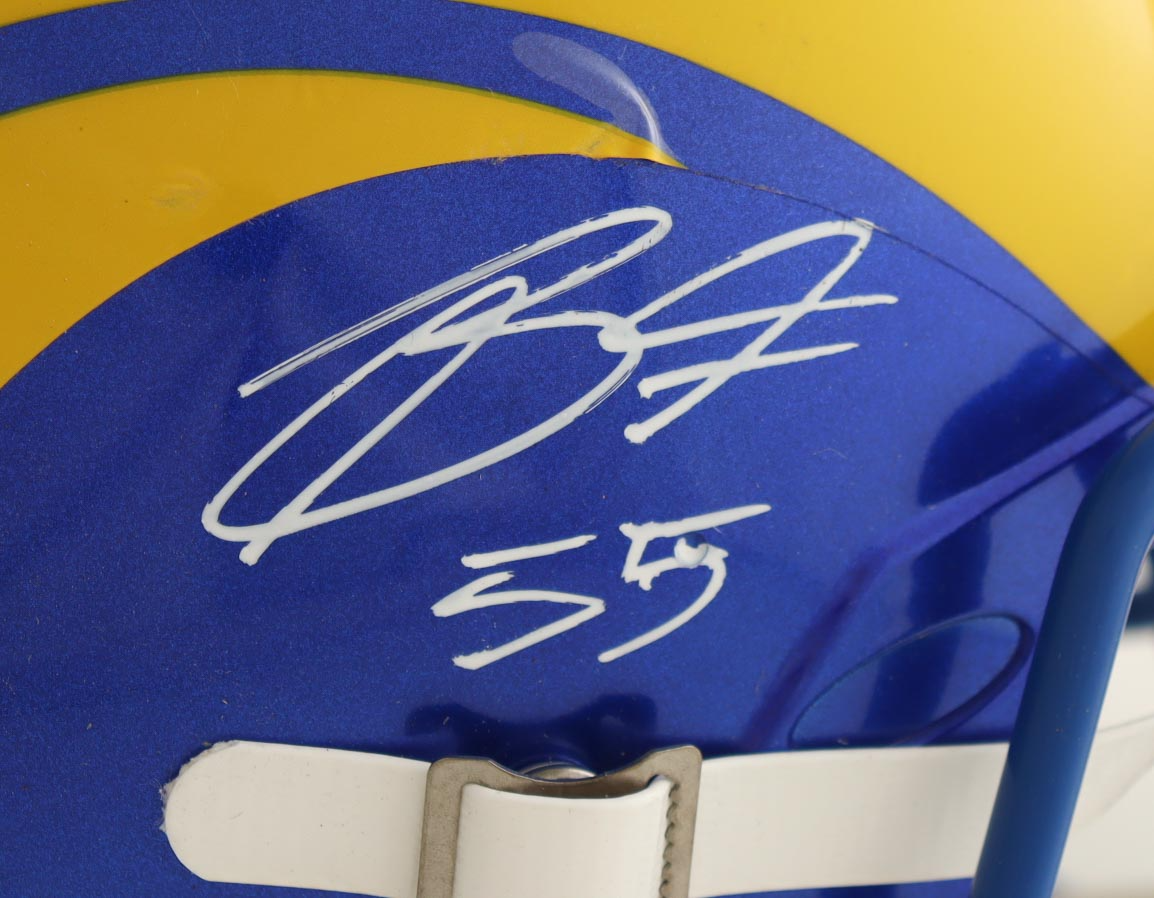 Braden Fiske Autographed Signed Full Size Authentic Riddell On Field NFL Speed Helmet (Beckett) - Image 4