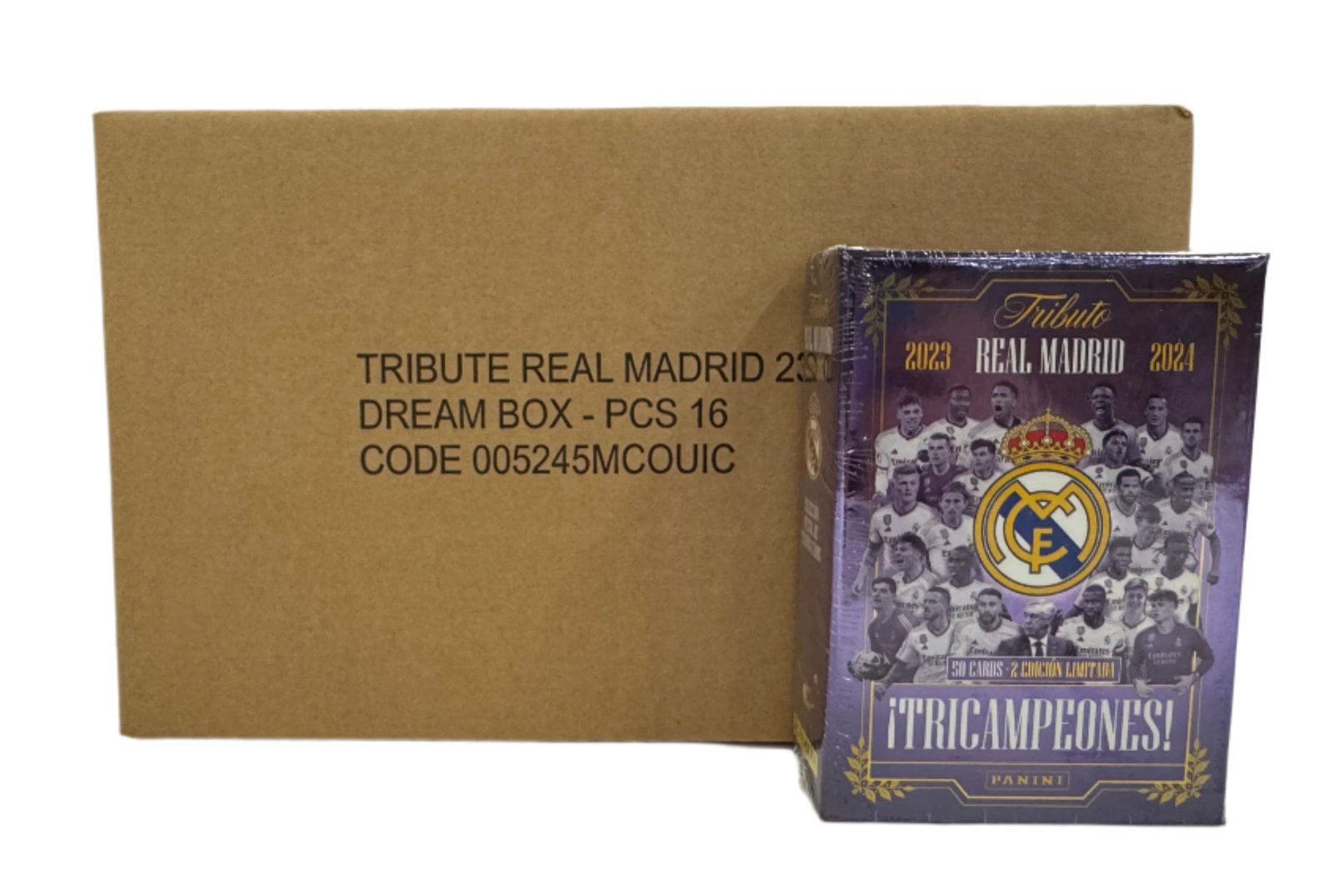 2023/24 Panini Real Madrid Tribute Three-Time Champion Soccer Hobby