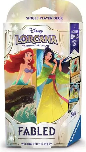 Disney Lorcana: Fabled Starter Deck – Amber & Sapphire Ariel & Mulan