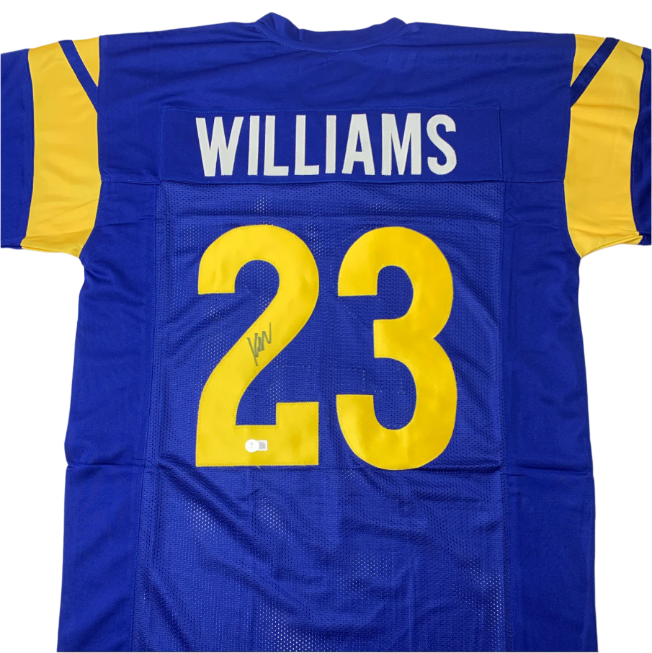 Kyren Williams Autographed Signed Blue Custom Jersey – Beckett Certified