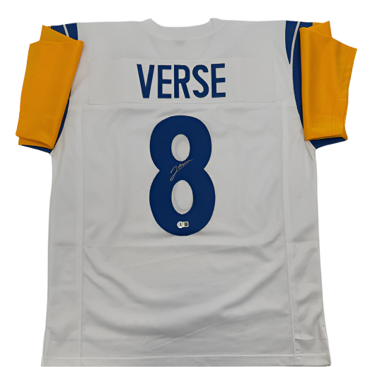 Jared Verse Autographed Signed White Custom Jersey – Beckett COA