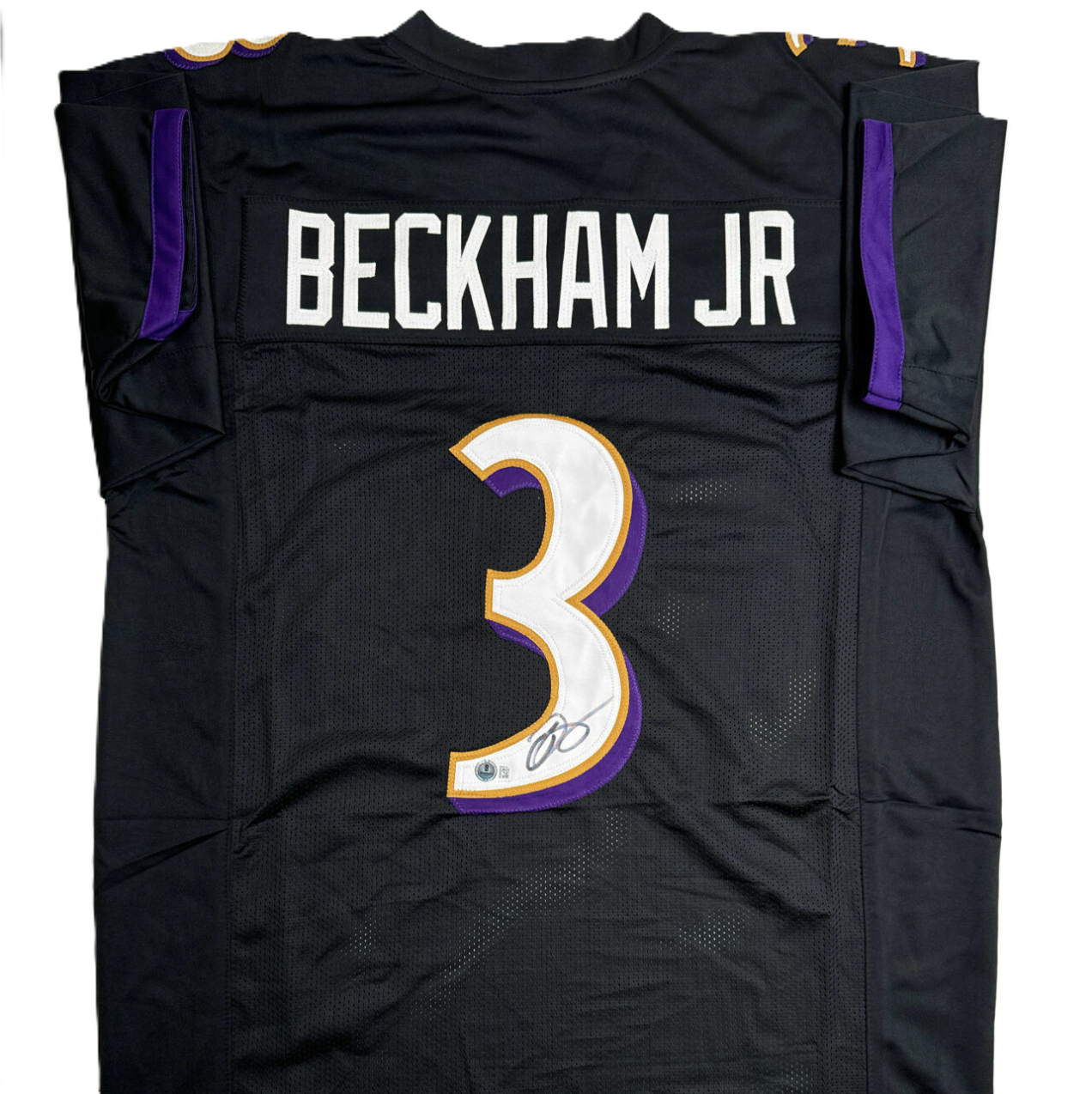 Odell Beckham Jr Autographed Signed Ravens Football Jersey (Beckett)