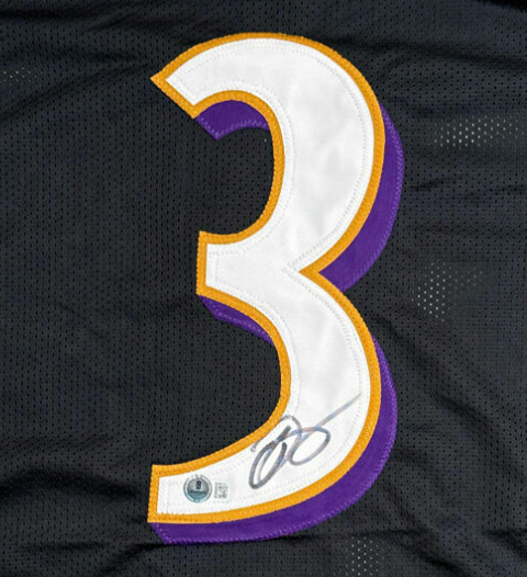 Odell Beckham Jr Autographed Signed Ravens Football Jersey (Beckett) - Image 3