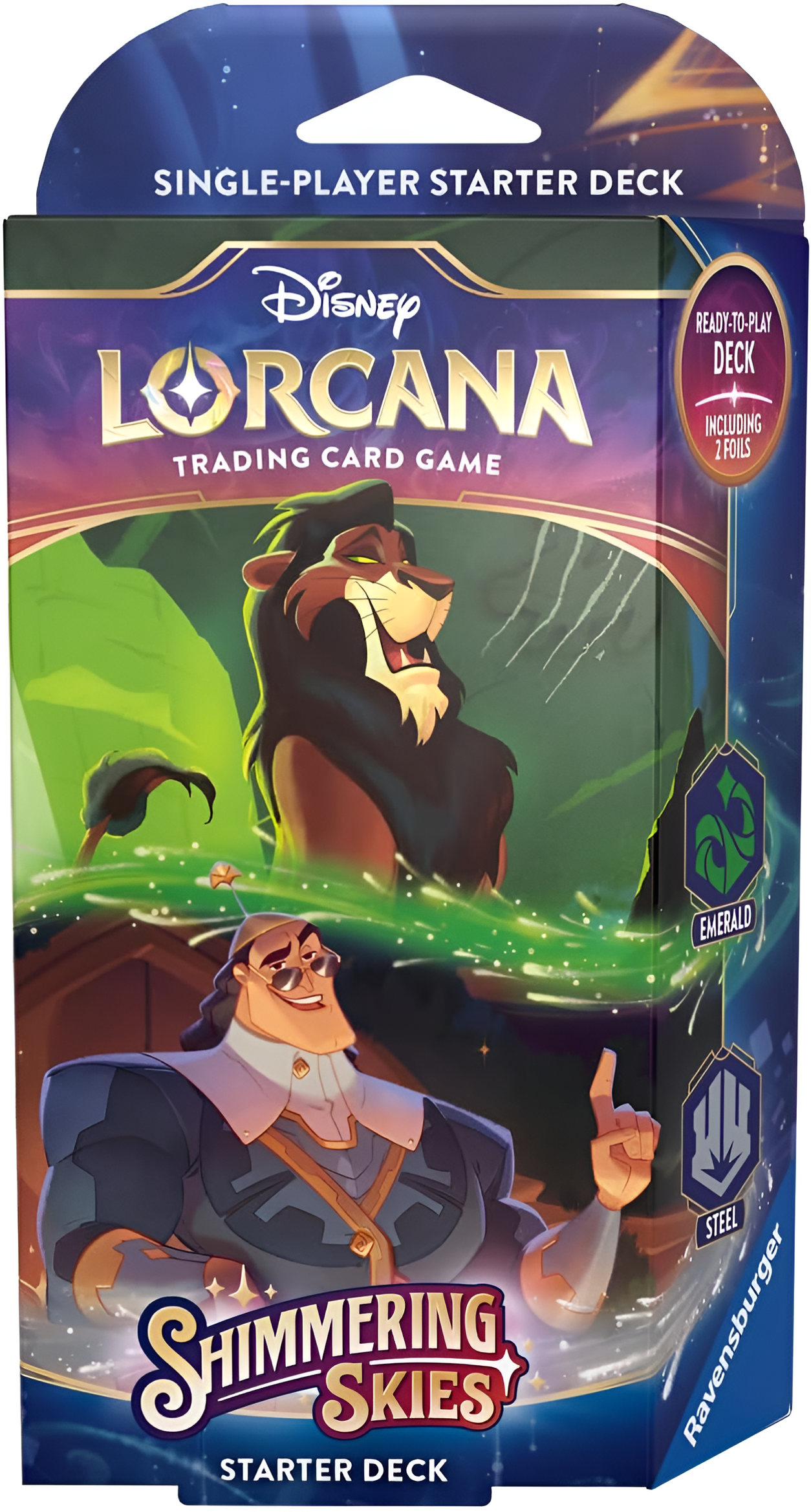Disney Lorcana: Shimmering Skies – Starter Deck – Emerald and Steel