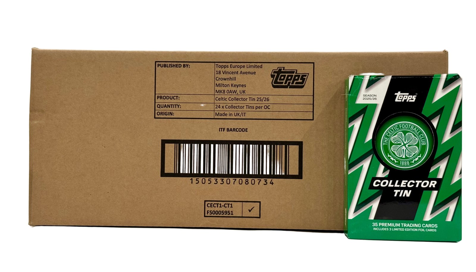 2025/26 Topps Celtic FC Soccer Collector Tin