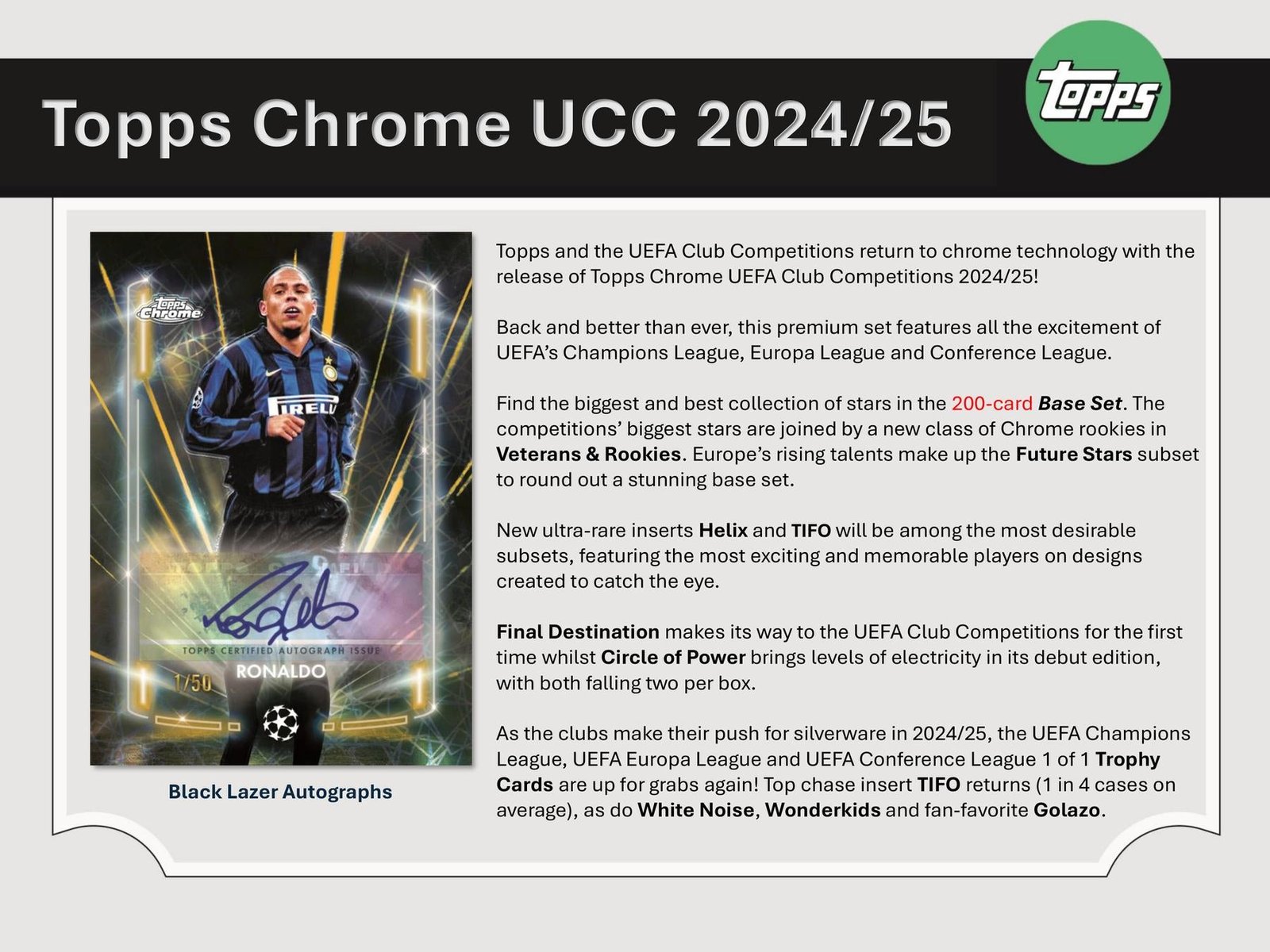 2024/25 Topps Chrome UEFA Club Competitions Soccer Hobby Jumbo - Image 4