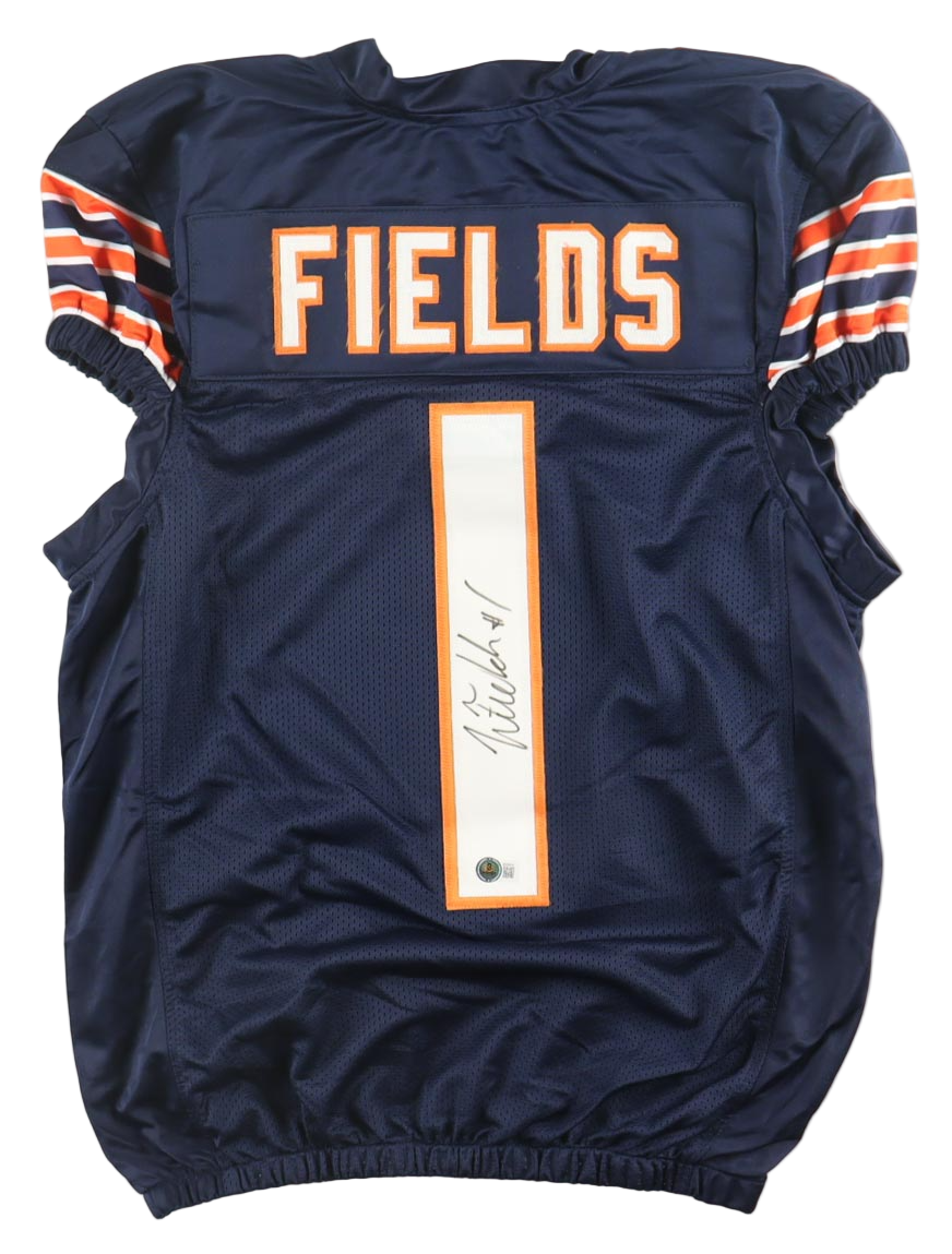 Justin Fields Autographed Signed Custom Jersey – Beckett Certified