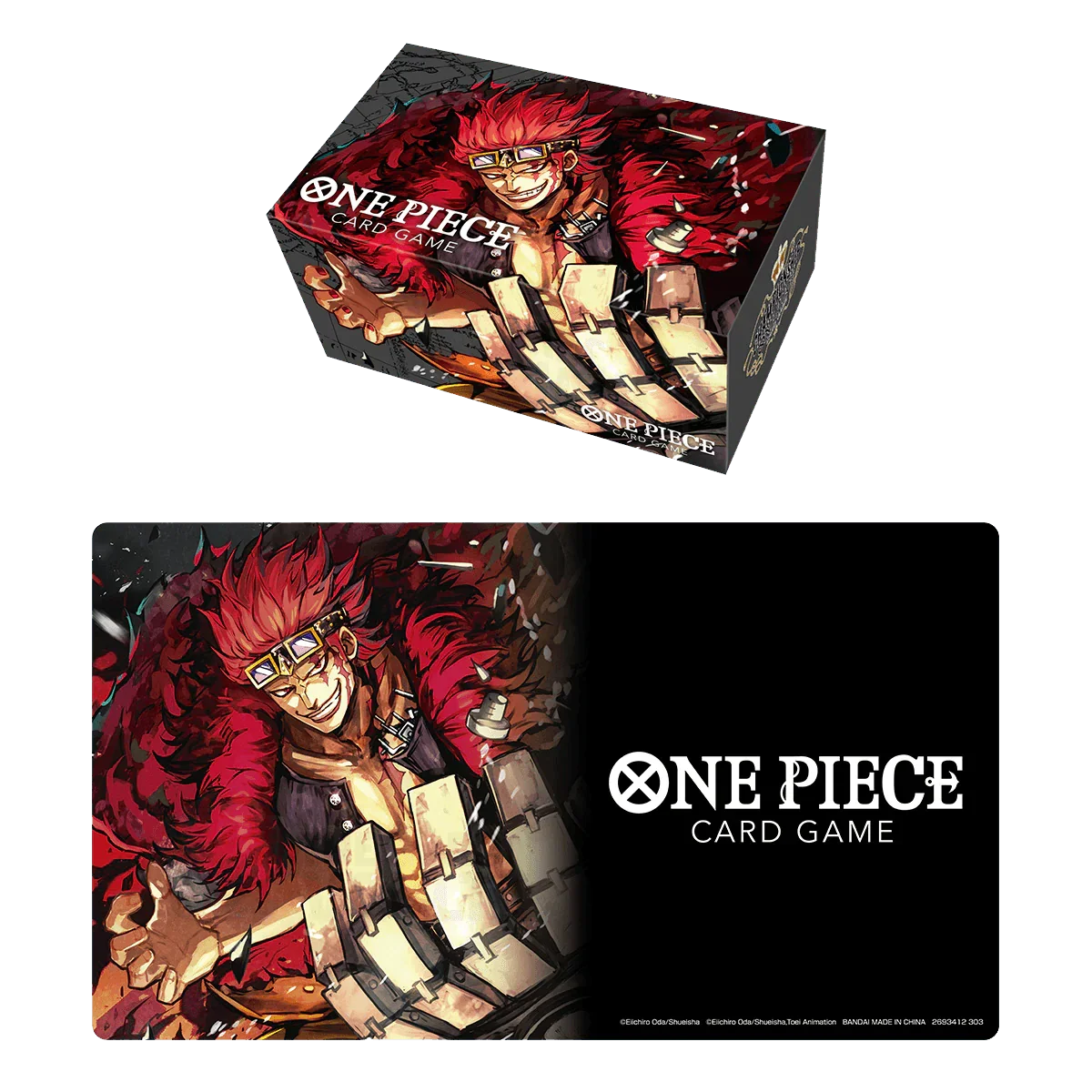 One Piece TCG – Playmat and Storage Box Set – Eustass “Captain” Kid