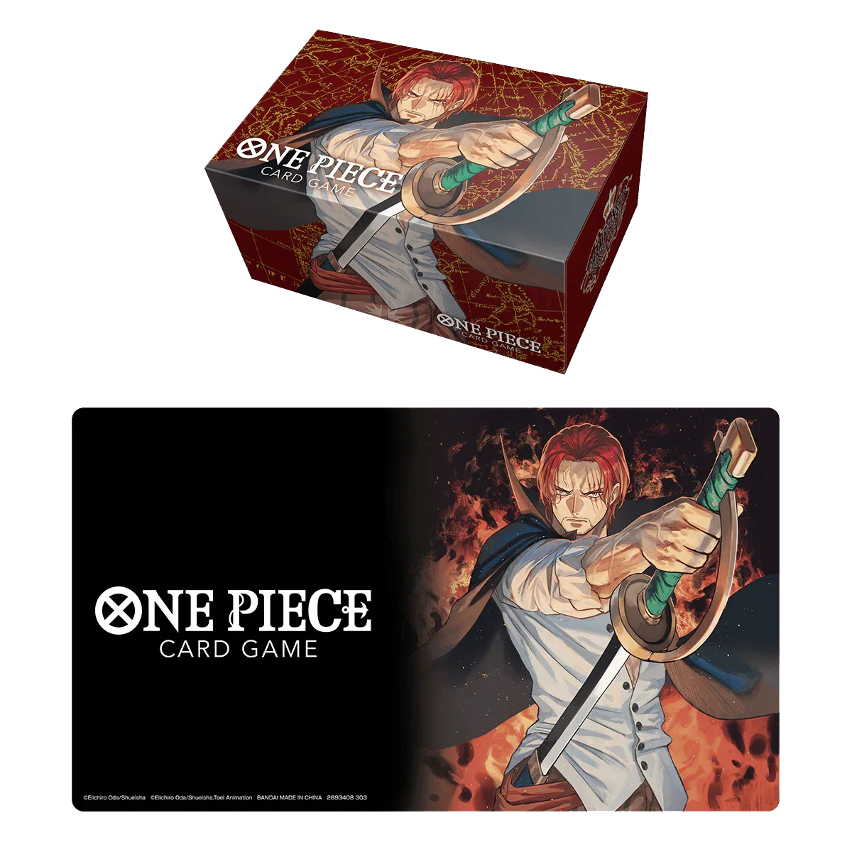 One Piece TCG – Playmat and Storage Box Set – Shanks