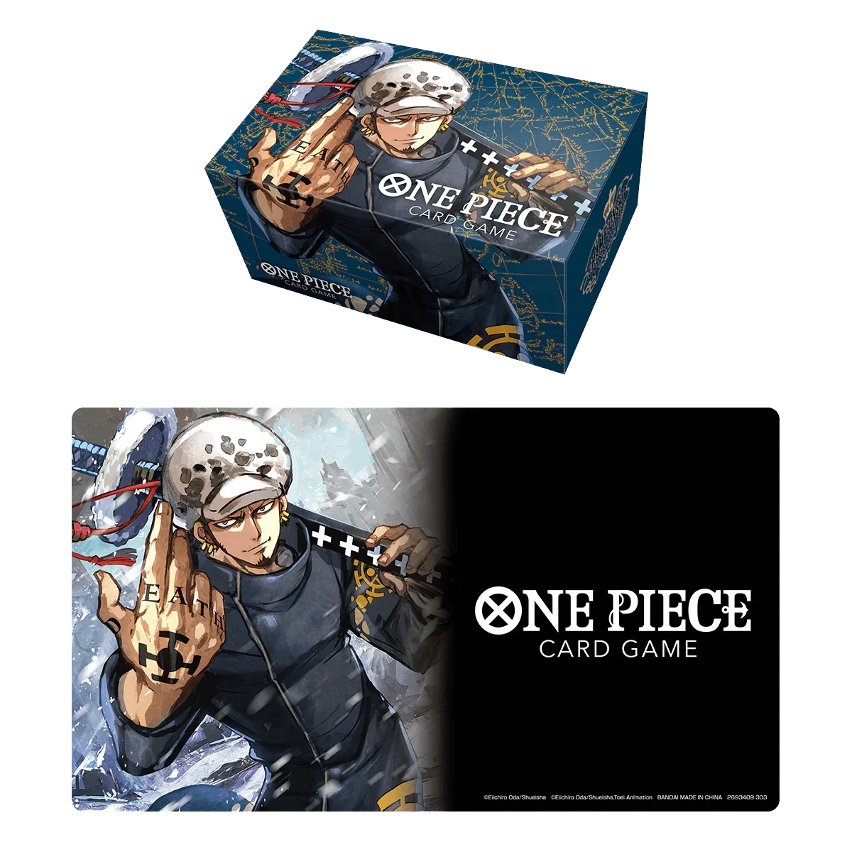 One Piece TCG – Playmat and Storage Box Set – Trafalgar Law