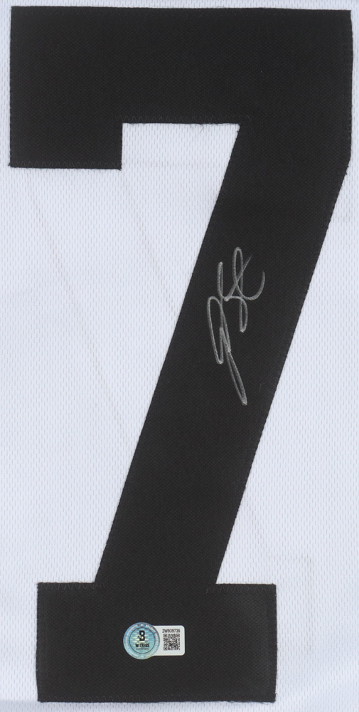 Geno Smith Autographed Signed Raiders Football Jersey (Beckett) - Image 3