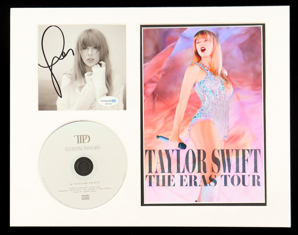 Taylor Swift Autographed Signed Eras Tour 11×14 Custom Framed Matted CD Insert Display (ACOA)