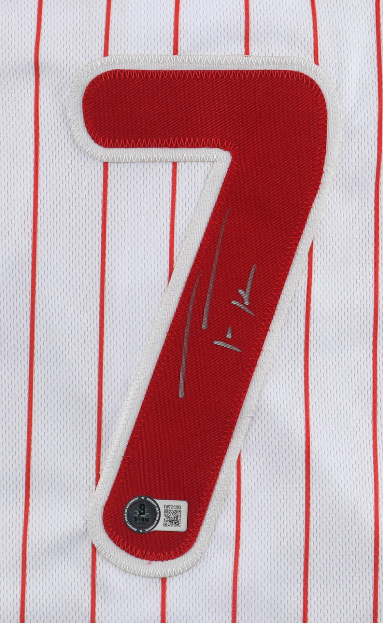 Trea Turner Autographed Signed Jersey (Beckett) - Image 3