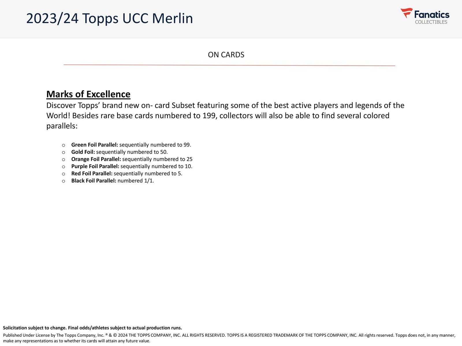 2023/24 Topps Chrome Merlin UEFA Club Competitions Soccer 7-Pack Blaster - Image 10
